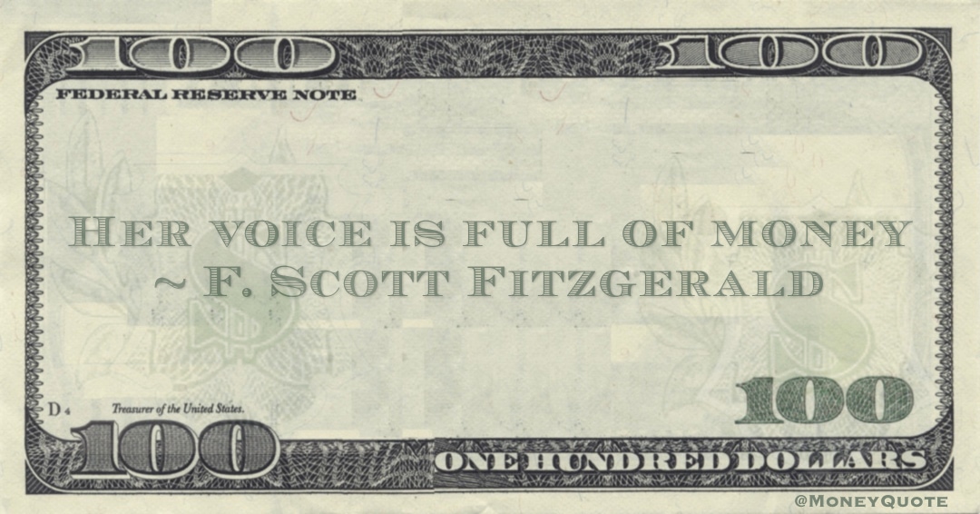 F. Scott Fitzgerald: Money Voice - Money Quotes DailyMoney Quotes Daily