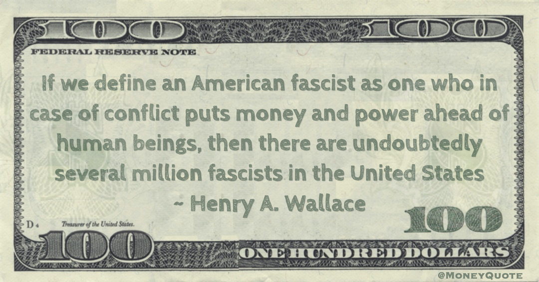 Henry A. Wallace: American Fascist Power - Money Quotes DailyMoney